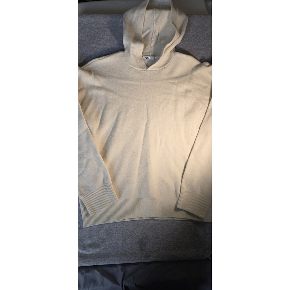 Zara Hoodie Mens Medium Solid Tan